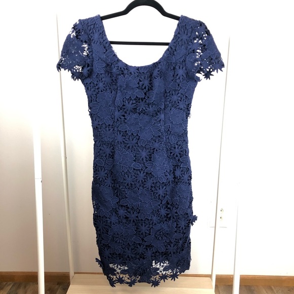 Lilly Pulitzer Marta Dress Navy Size : 4 100% Cotton - Picture 2 of 9
